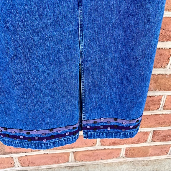 Vintage maxi denim cotton dress, size small/medium - Picture 9 of 9